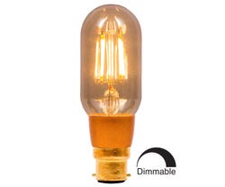 BELL 4W LED Filament Tubular Dimmable - BC Amber 2000K