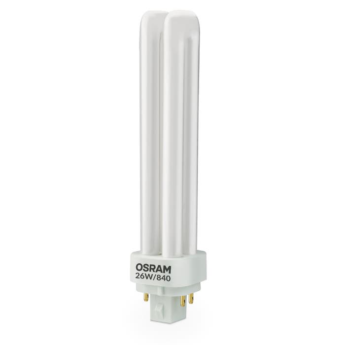 Osram Dulux 26w 840 4 Pin Double Turn Compact Fluorescent Lamp - Cool White