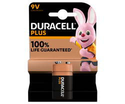 Duracell 9V Plus Power +100% Extra Life* Alkaline Batteries - 1 Pack