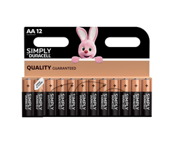 Duracell Simply AA Alkaline Battery - 12 Pack