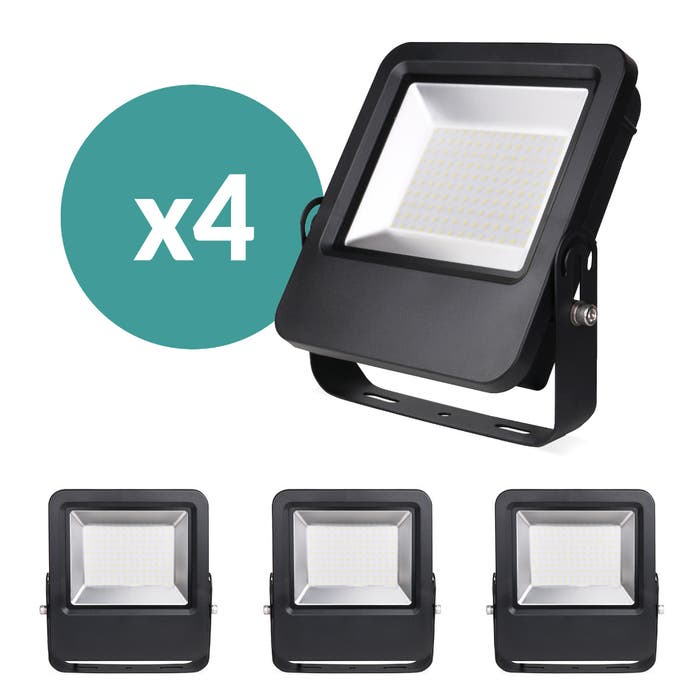 Bright Source 100w LED Floodlight 6000k IP65 - Multipack 4x