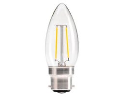 Energizer 2.4w BC LED Clear Filament Candle 2700k - S12866