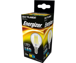 Energizer 4w SES Clear LED Filament Golf Ball 2700k - S12872